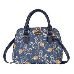 Signare Tapisserie Handtaschen Damen, Umhängetasche damen schultertasche damen und Umhängetaschen damen mit Blumenmustern (Austen Blue) von Signare