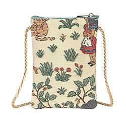 Signare Tapisserie Mini Crossbody Phone Bag Damen b枚rse f眉r Handy Handytasche Handytasche Handyb枚rse Smartphone Tasche in ber眉hmten Designs, - Alice in Wonderland - Gr枚脽e: Einheitsgr枚脽e von Signare