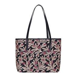 Signare Tapisserie Umhängetasche Tote Bag für Frauen mit Vintage Design, Goldener Farn, Einheitsgröße von Signare