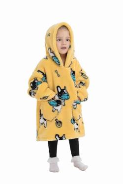 Siikarte Kinder Kapuzendecke 2-13 Jahre Weiches Fleece Tragbare Hoodie Decke für Mädchen Jungen von Siikarte