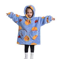 Siikarte Kinder Kapuzendecke 2-13 Jahre Weiches Fleece Tragbare Hoodie Decke für Mädchen Jungen von Siikarte