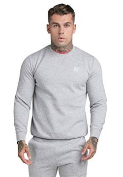 Sik Silk Herren Pullover Crew grau 2XL von Sik Silk