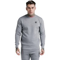 Siksilk Sweater SikSilk Herren Crewneck EXHIBIT SWEATER SS-18341 Grey Marl Grau von SikSilk