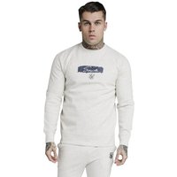 Siksilk Sweater SikSilk Herren Pullover TAPE CREW SWEAT SS-17207 Light Grey Beige Grau von SikSilk