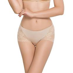 SilRiver Damen 100% Seiden Slips Soft Unterhosen Panties Hipster Mit Spitze Höschen Unterwaesche von SilRiver