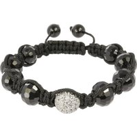 SilberDream Armband SilberDream Shamballa Armband weiß (Armband), Damen Armband (Shamballa Kugel) ca. 18cm, Silber, Farbe: schwarz, weiß von SilberDream