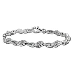SilberDream Armband Wave Zirkonia weiß 925er Silber 18,5cm Damen SDA4807W Silber Armband von SilberDream