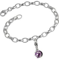 SilberDream Charm-Einhänger Set SilberDream 925 Charms Kugel Silber Armband (Charmssets, 2-tlg), Damen Charms Armband aus 925er Sterling Silber, Farbe: silber, Kugel von SilberDream