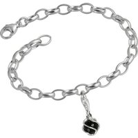 SilberDream Charm-Einhänger Set SilberDream 925 Charms Kugel Silber Armband (Charmssets, 2-tlg), Damen Charms Armband aus 925er Sterling Silber, Farbe: silber, Kugel von SilberDream