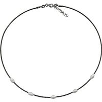 SilberDream Collier SilberDream Collier silber schwarz 44cm, Colliers ca. 42cm - 44cm, 925 Sterling Silber, Farbe: silber, schwarz von SilberDream