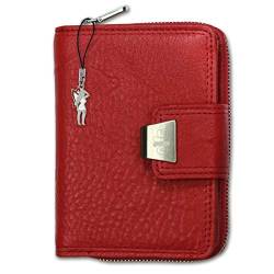 SilberDream DrachenLeder Damen Portemonnaie Geldbörse rot Leder 12.5x3.5x9cm OPJ708R Leder Portemonnaie von SilberDream