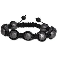 SilberDream Edelstahlarmband SilberDream Shamballa Armband Luxus schwarz (Armband), Damen Armband Shamballa aus Edelstahl (Stainless Steel), Farbe: schwar von SilberDream