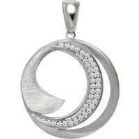 SilberDream Kettenanhänger SilberDream Damen Circle Ketten-Anhänger, Circleanhänger 925 Sterling Silber, silber, weiß von SilberDream