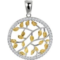 SilberDream Kettenanhänger SilberDream Damen Kreis Ketten-Anhänger, Kreisanhänger 925 Sterling Silber, silber, gold von SilberDream