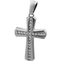 SilberDream Kettenanhänger SilberDream Kreuz Kettenanhänger Silber, Kreuz Kettenanhänger 925 Sterling Silber, Farbe: silber, weiß von SilberDream