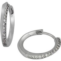 SilberDream Paar Creolen SilberDream Ohrringe 19mm für Damen 925er (Creolen), Damen Creolen aus 925 Sterling Silber, Farbe: silber, weiß von SilberDream