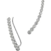 SilberDream Paar Ohrklemmen SilberDream weiß Ear Cuff Ohrringe (Ohrklemme), Damen Ohrklemme Ear Cuff 11 kleine Zirkonias 925 Sterling Silber, weiß von SilberDream