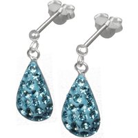 SilberDream Paar Ohrstecker SilberDream hellblau Tropfen Ohrringe (Ohrstecker), Damen Ohrstecker Tropfen 925 Sterling Silber, hellblau von SilberDream