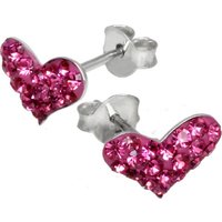 SilberDream Paar Ohrstecker SilberDream pink Herz Ohrringe Zirkonia (Ohrstecker), Damen Ohrstecker Herz 925 Sterling Silber, pink von SilberDream