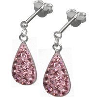 SilberDream Paar Ohrstecker SilberDream rosa Tropfen Ohrringe Zirkonia (Ohrstecker), Damen Ohrstecker Tropfen 925 Sterling Silber, rosa von SilberDream