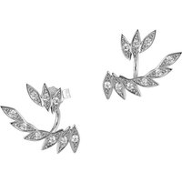 SilberDream Paar Ohrstecker SilberDream weiß Ear Cuff Blätter Ohrringe (Ohrstecker), Damen Ohrstecker Ear Cuff Blätter 925 Sterling Silber, weiß von SilberDream