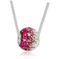 SilberDream Schmuckset SilberDream Zirkonia Kette Bead (Schmuckset, 2-tlg., Schmucksets), Damen Schmucksets aus Silber, Zirkonia, Farbe: silber, weiß, pink, ros von SilberDream