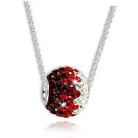 SilberDream Schmuckset SilberDream Zirkonia Kette Bead (Schmuckset, 2-tlg., Schmucksets), Damen Schmucksets aus Silber, Zirkonia, Farbe: silber, weiß, rot von SilberDream