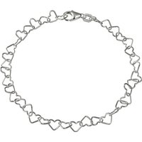 SilberDream Silberarmband SilberDream Armschmuck 18cm silber (Armband), Damen Armband (Herzchen) ca. 18cm, 925 Sterling Silber, Farbe: silber von SilberDream