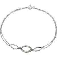 SilberDream Silberarmband SilberDream Armschmuck 19cm 925 Silber (Armband), Damen Armband (Oval) ca. 19cm, 925 Sterling Silber, Farbe: silber, wei von SilberDream