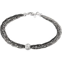 SilberDream Silberarmband SilberDream Armschmuck 20,5cm schwarz (Armband), Armbänder für Damen 925 Sterling Silber, Made-In Italy von SilberDream