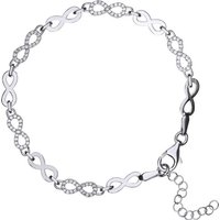 SilberDream Silberarmband SilberDream Damen Armband Zirkonia-Herzen (Armband), Damen Armband (Herzen) ca. 18cm - 21cm, 925 Sterling Silber, Farbe: si von SilberDream