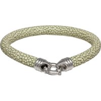 SilberDream Silberarmband SilberDream Leder Armband Margerita 6mm (Armband), Armbänder für Damen aus 925 Sterling Silber, Farbe: hellgrün von SilberDream