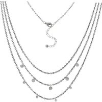 SilberDream Silberkette GSK4902WX SilberDream Zirkonia Halskette Layer 925, Halsketten (3er Layer) ca. 47cm, 925 Sterling Silber, Farbe: silber von SilberDream