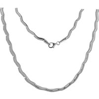 SilberDream Silberkette SDK4902WX SilberDream Damen Halskette Silber, Halsketten (Welle) ca. 44cm, 925 Sterling Silber, Farbe: weiß von SilberDream