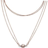 SilberDream Silberkette SilberDream Kugel Halskette silber rose, Halsketten (Kurgel) ca. 45cm, 925 Sterling Silber, vergoldet (Roségold von SilberDream