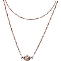 SilberDream Silberkette SilberDream Kugel Halskette silber rose, Halsketten (Kurgel) ca. 46cm, 925 Sterling Silber, vergoldet (Roségold von SilberDream