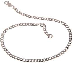 Fußkette Silber (Panzerkette) - 3mm Breite, Länge wählbar 23cm-30cm - echt 925 Silber von Silberketten-Store
