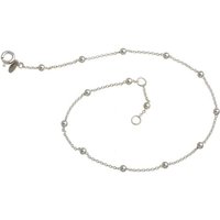 Silberkettenstore Fußkette Fußkette Erbse 1,3mm mit Kugeln - 925 Silber, Länge wählbar von Silberkettenstore