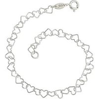 Silberkettenstore Silberarmband Armband Herzen - 925 Silber, Länge wählbar von 16-25cm von Silberkettenstore