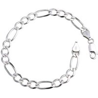 Silberkettenstore Silberarmband Figarokette Armband 6,5mm - 925 Silber, Länge wählbar von 16-25cm von Silberkettenstore