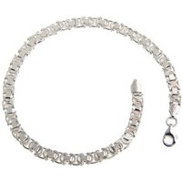 Silberkettenstore Silberarmband Königskette Armband, flach 4,6mm - 925 Silber, Länge wählbar von Silberkettenstore