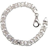 Silberkettenstore Silberarmband Königskette Armband, flach 9mm - 925 Silber, Länge wählbar von 17-25cm von Silberkettenstore