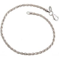 Silberkettenstore Silberarmband Kordelkette Armband 2,4mm - 925 Silber, Länge wählbar von 16-25cm von Silberkettenstore