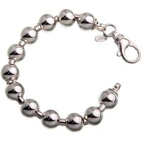 Silberkettenstore Silberarmband Kugelkette Armband 10mm - 925 Silber, Länge wählbar von 18-25cm von Silberkettenstore