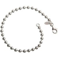 Silberkettenstore Silberarmband Kugelkette Armband 4mm - 925 Silber, Länge wählbar von 16-25cm von Silberkettenstore