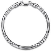 Silberkettenstore Silberarmband Schlangenkette Armband 4mm - 925 Silber, Länge wählbar von 16-25cm von Silberkettenstore