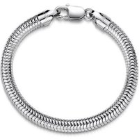 Silberkettenstore Silberarmband Schlangenkette Armband 6mm - 925 Silber, Länge wählbar von 18-25cm von Silberkettenstore