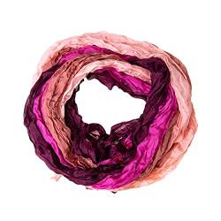Tinitex Knitterschal Halstuch Schal XXL aubergine pink rosa Farbverlauf 100% Seide 180x90cm von Silk Road