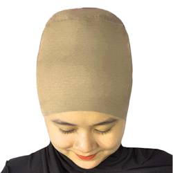 Silk Story Handgefertigter Hijab Volumizer Cap Turban unter Schal Motorhaube Schal Chemo Haar Kopfabdeckung Baumwolle - Beige - Einheitsgröße von Silk Story