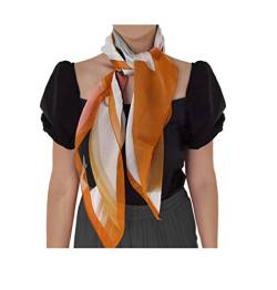 SilkOfComo- Seidenschal damen 100 seide quadratisch silk scarf women Einheitsgröße 90 x 90 cm, für alle Jahreszeiten (REVER) von Silk of Como
